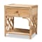 Baxton Studio Camara Modern Bohemian Natural Brown Rattan 1-Drawer Nightstand 208-12689 - alternate 7